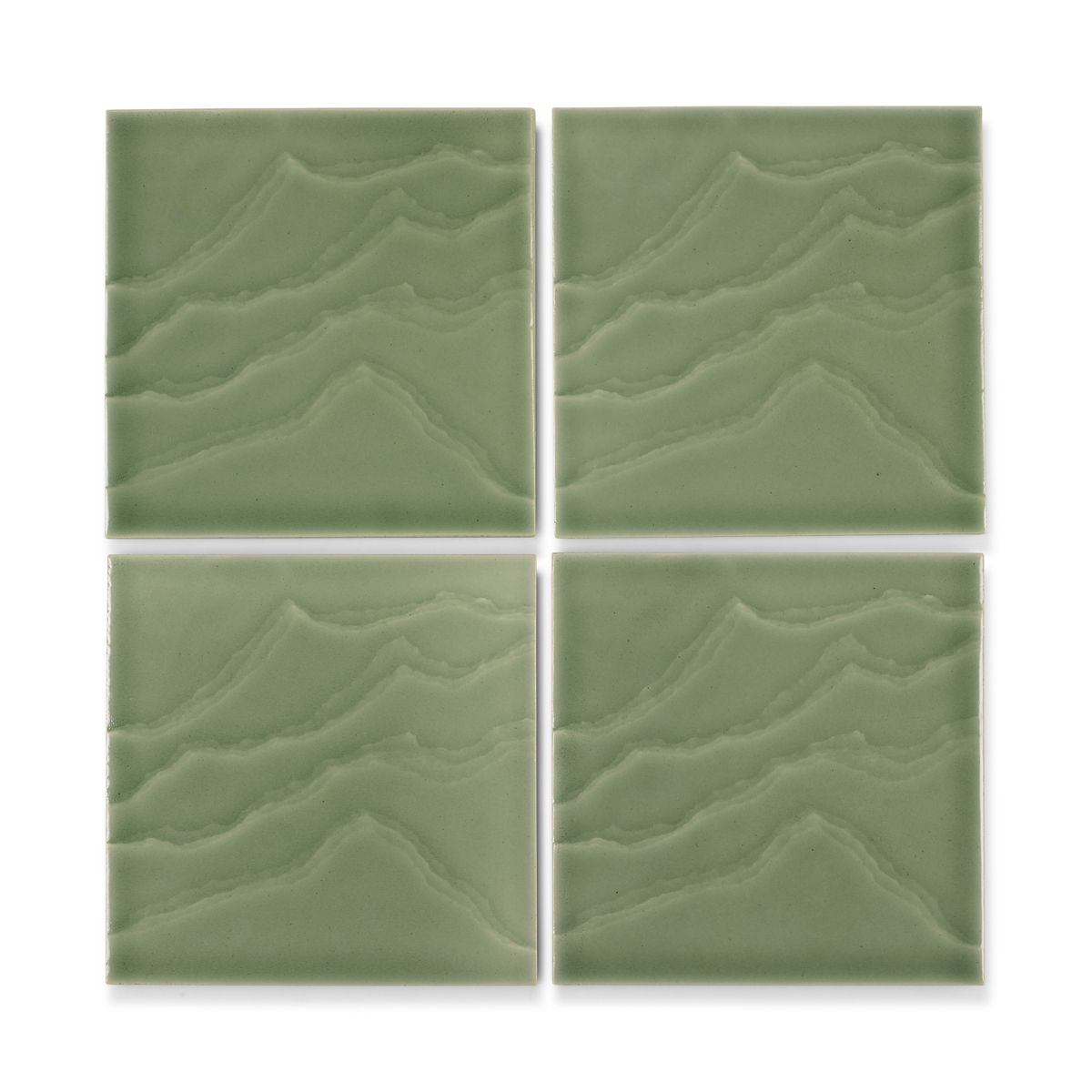 6"x 6" Feature Tile produced by The KOHLER WasteLAB in Dark Celadon, Qty 18