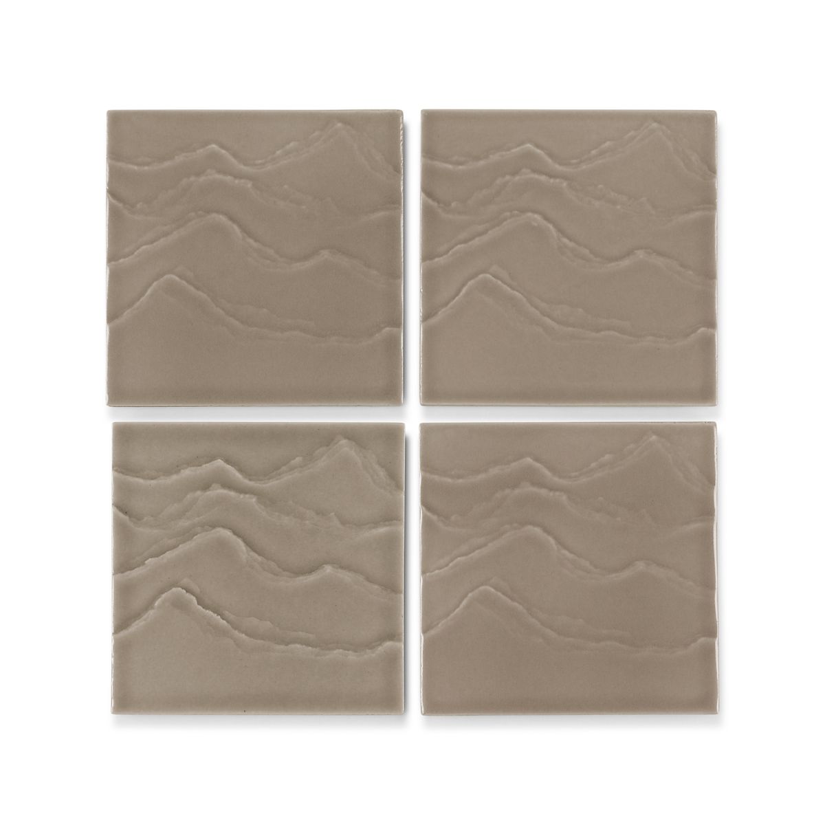 Landshapes® by Daniel Arsham 4" x 4" feature tile produced by the KOHLER WasteLAB