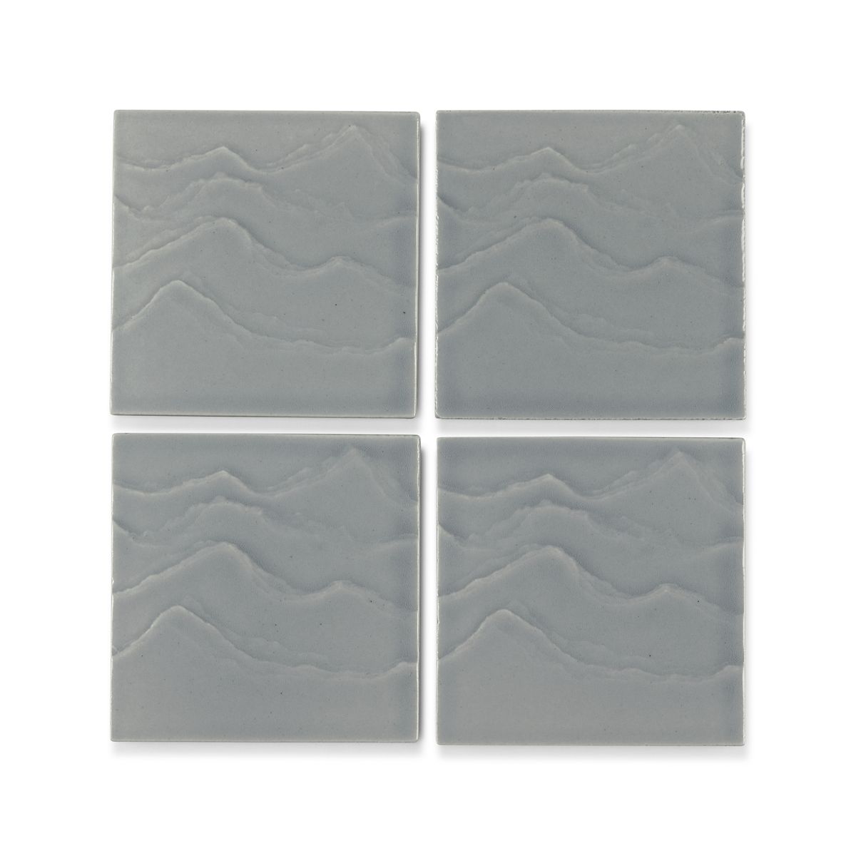4"x 4" Feature Tile produced by The KOHLER WasteLAB in Light Blue Grey, Qty 32