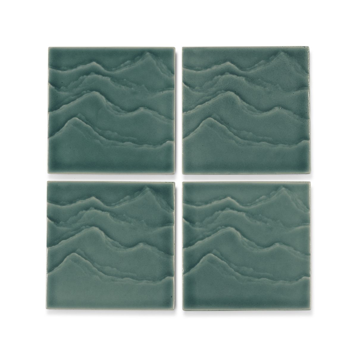 4"x 4" Feature Tile produced by The KOHLER WasteLAB in Deep Teal, Qty 32