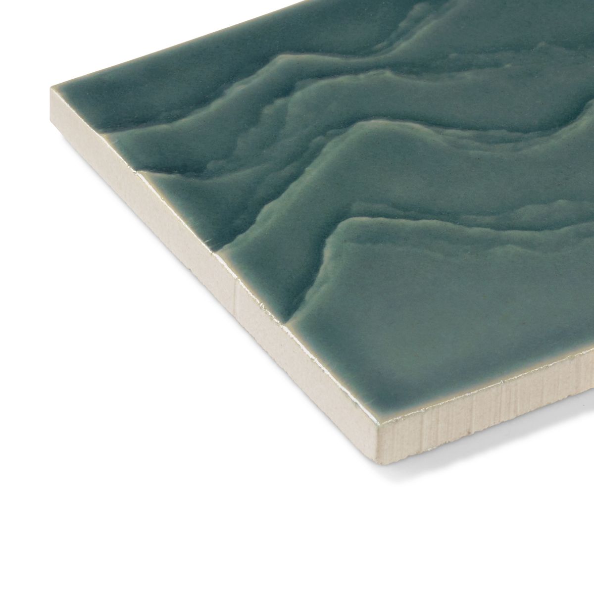 4"x 4" Feature Tile produced by The KOHLER WasteLAB in Deep Teal, Qty 32