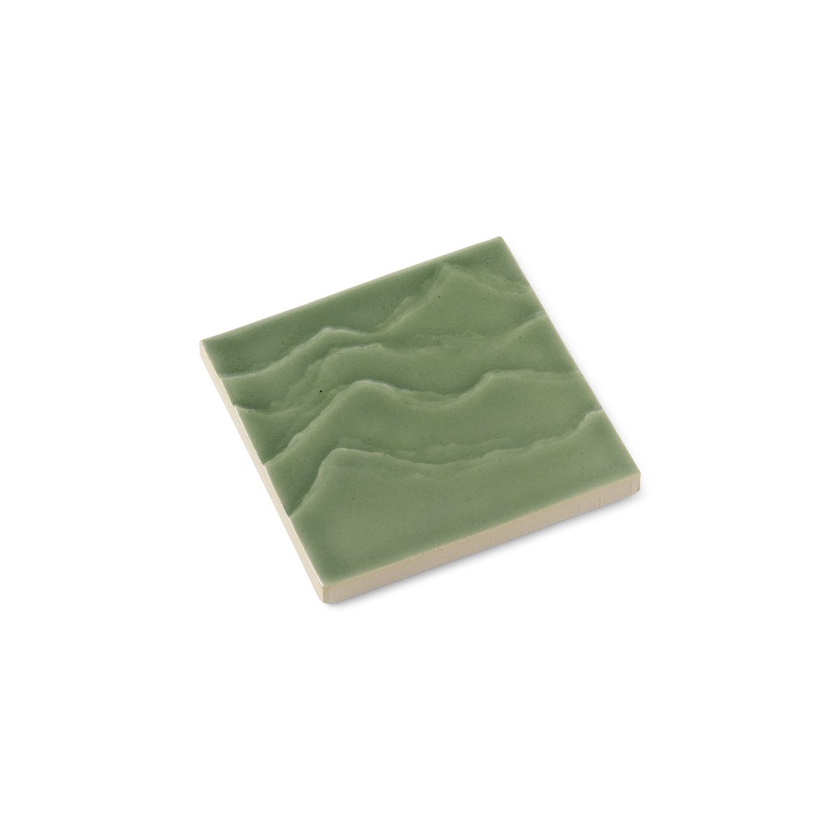4"x 4" Feature Tile produced by The KOHLER WasteLAB in Dark Celadon, Qty 32