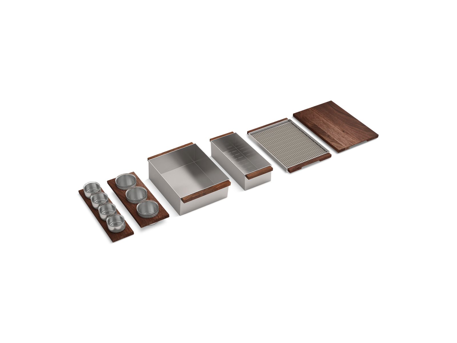 Synthos™ Six-piece workstation sink accessory set