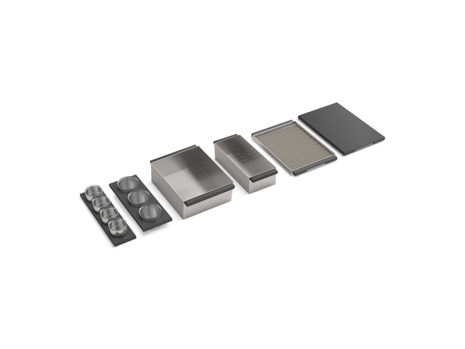Synthos Six-piece workstation sink accessory set