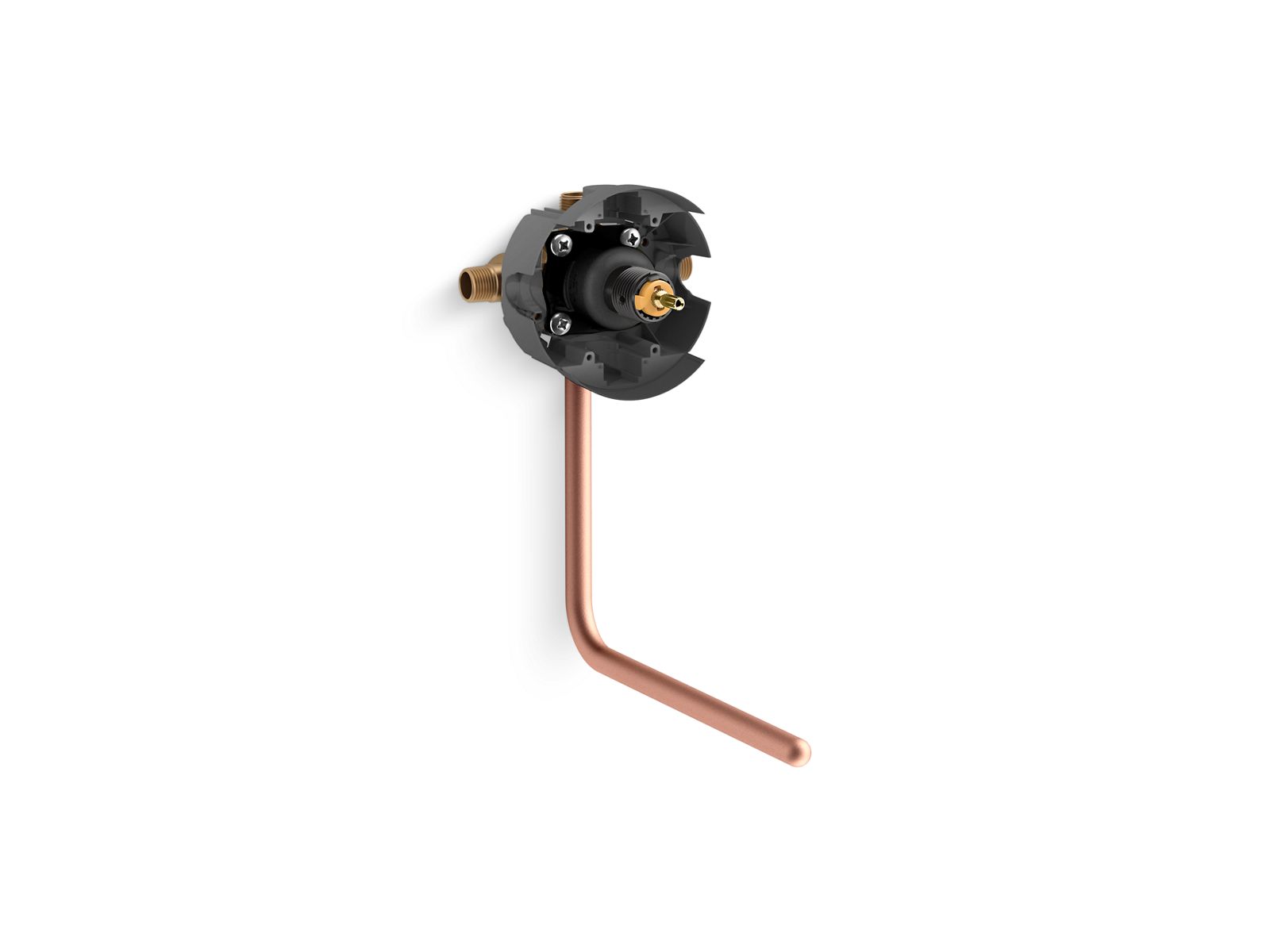 Rite-Temp Pressure-balancing valve body and cartridge kit with stops