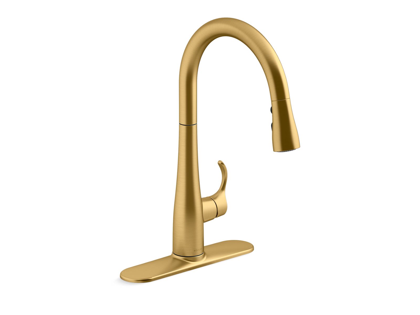 Simplice Touchless pull-down kitchen sink faucet with three-function sprayhead