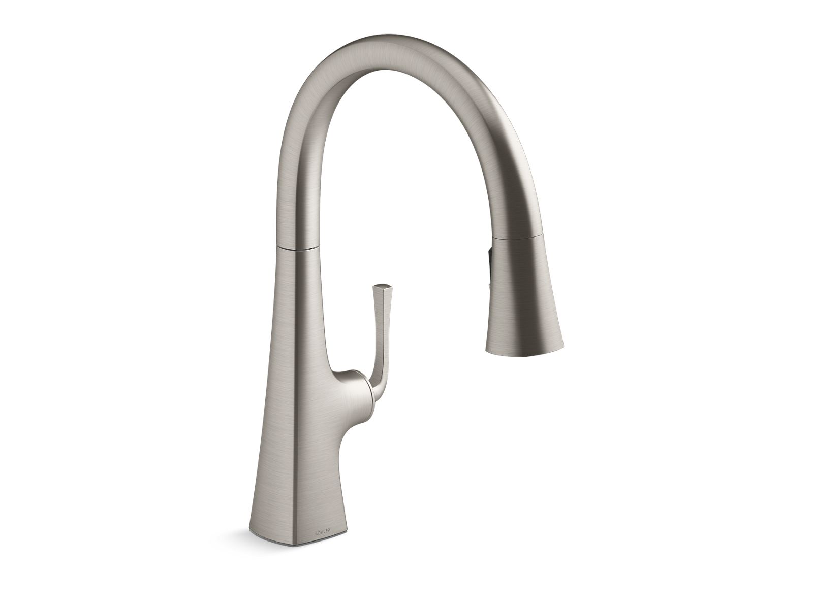 Graze Touchless pull-down kitchen sink faucet with three-function sprayhead