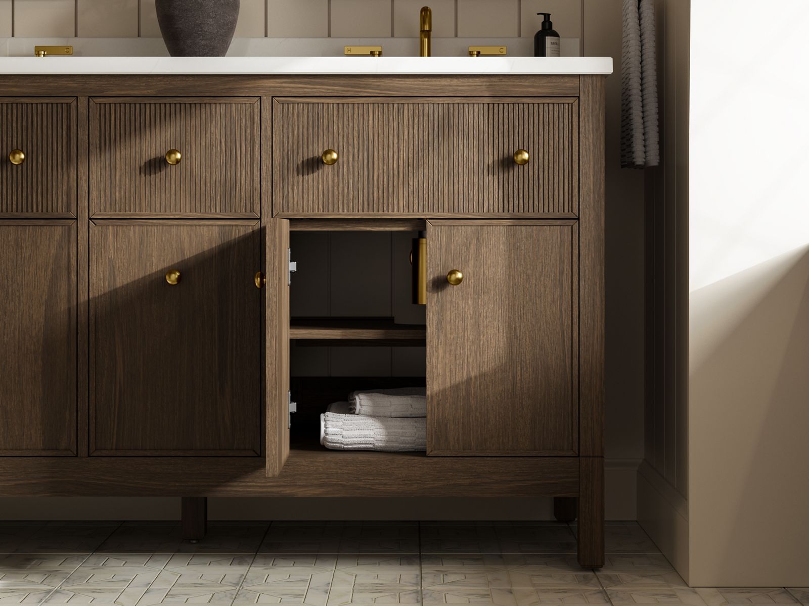 Products in use in close room view