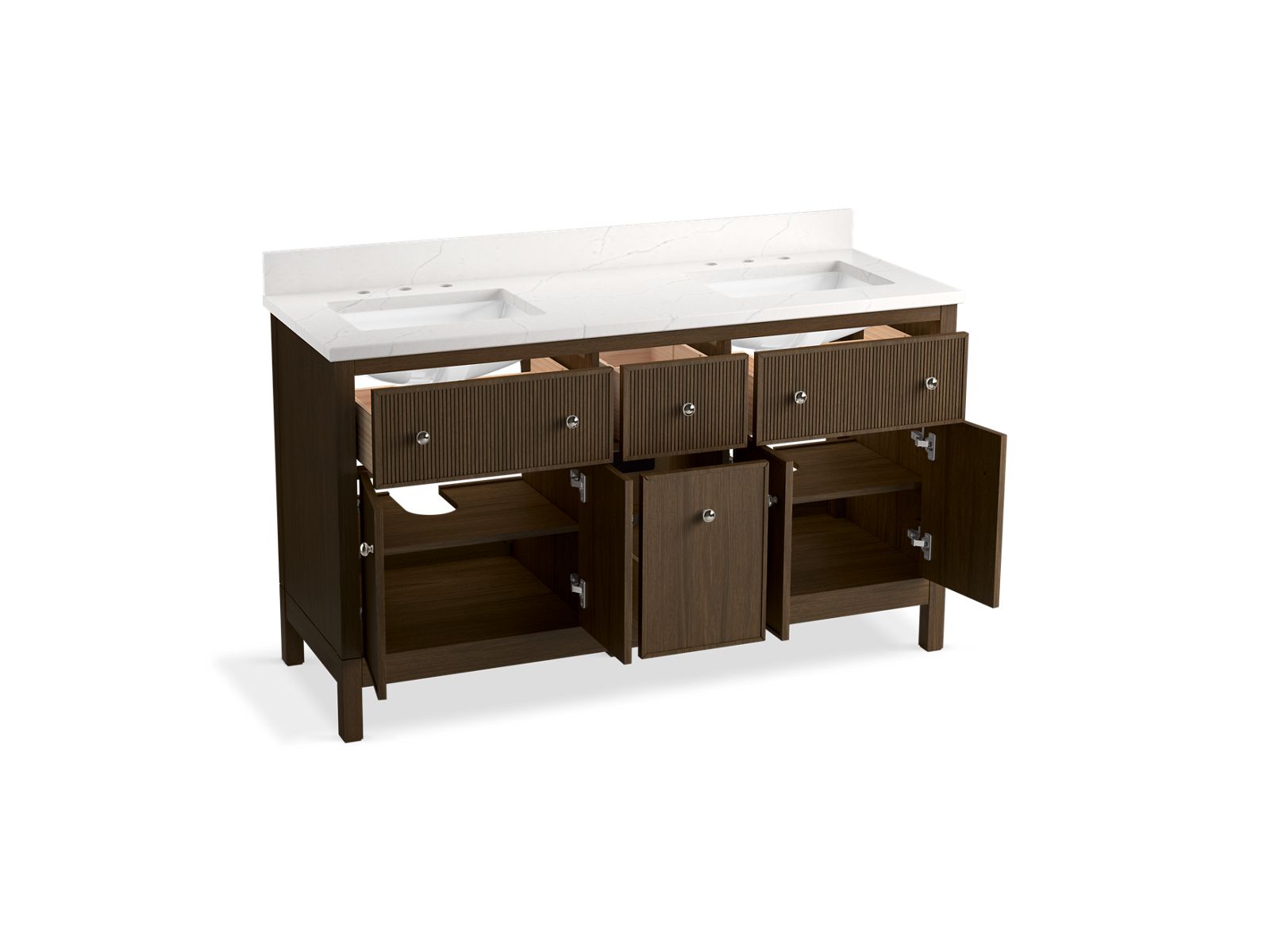 3/4 view of product with door open