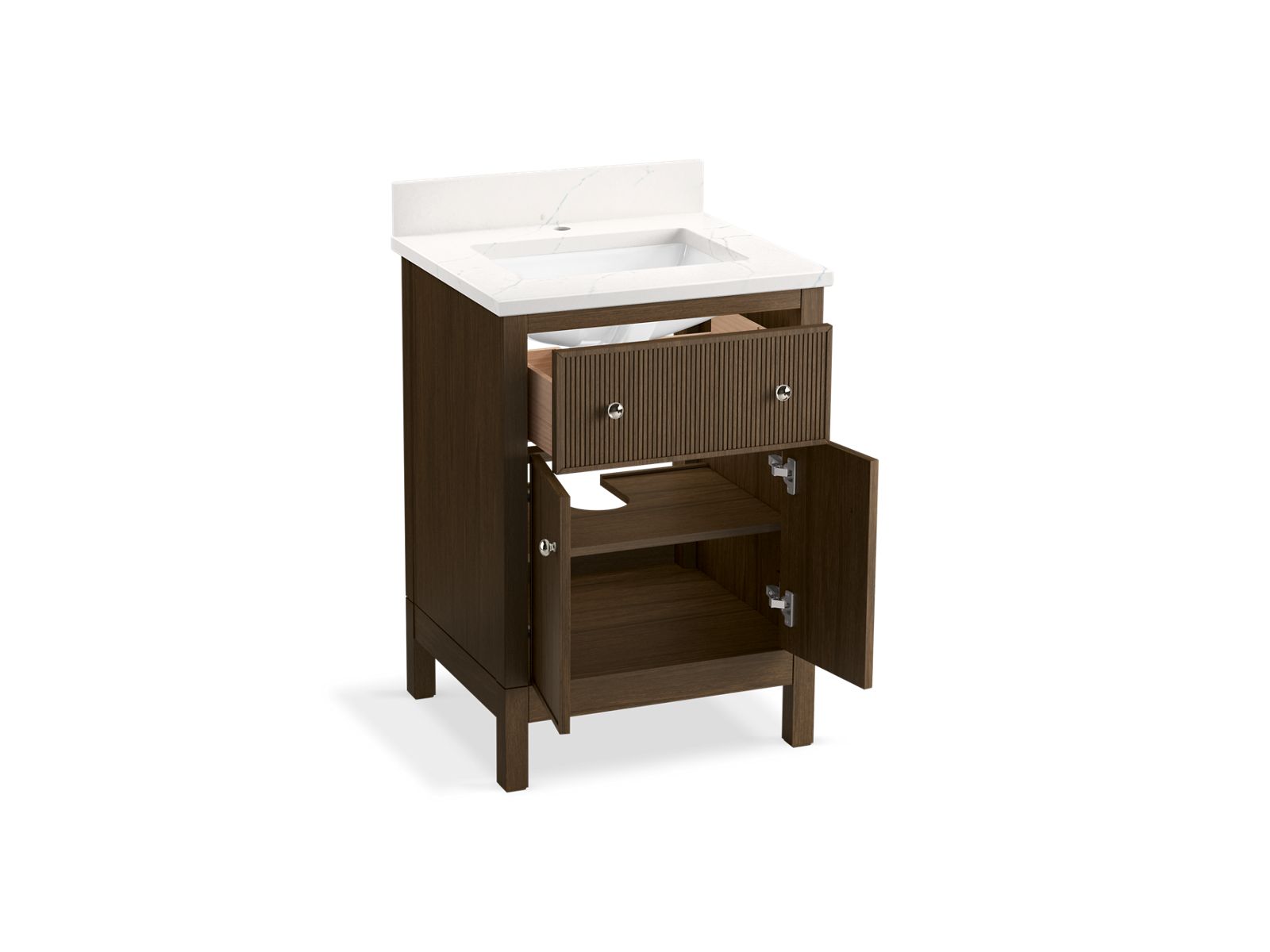 3/4 view of product with door open