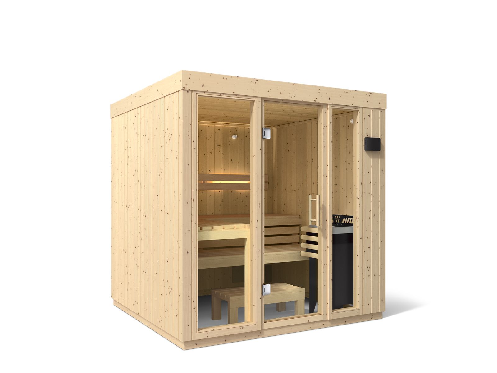 Five-person indoor sauna