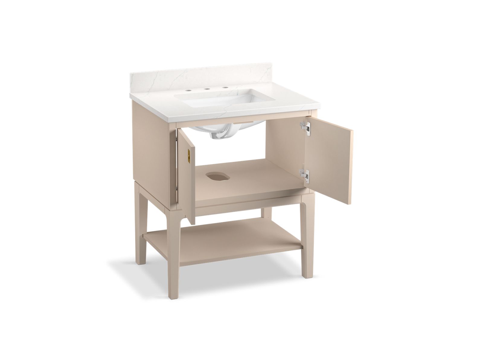 3/4 view of product with door open