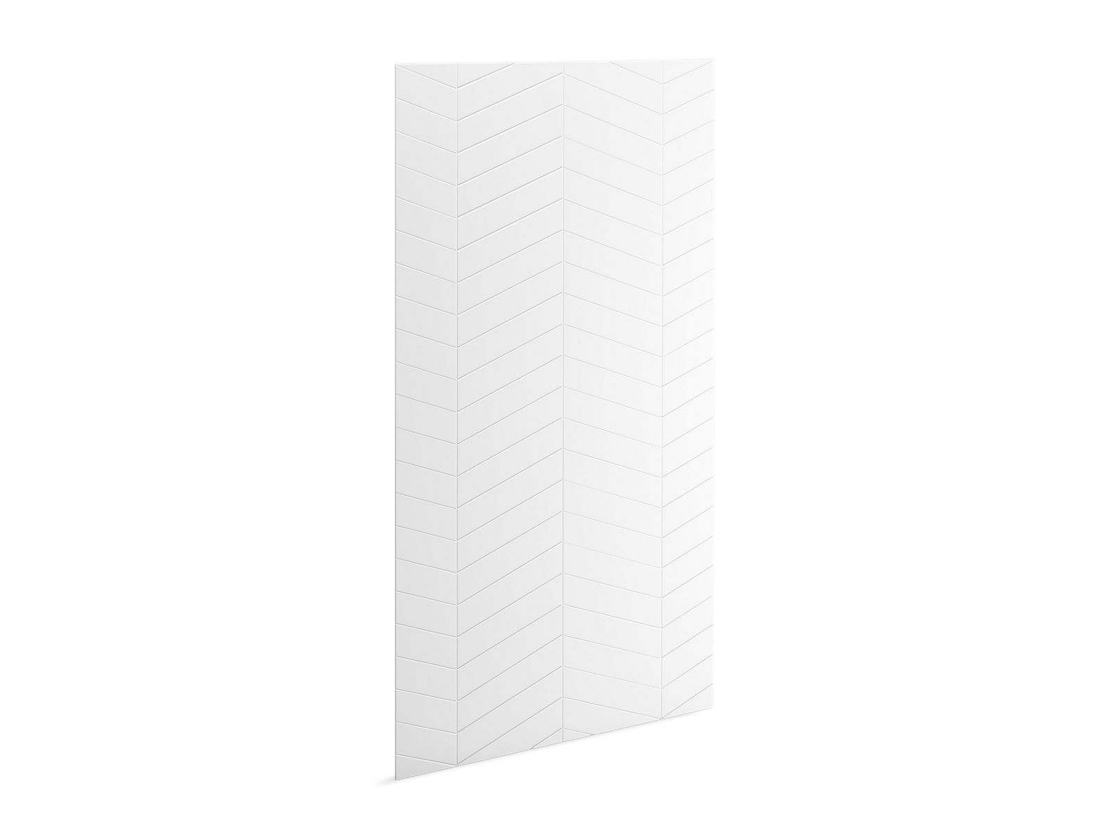 Stoneridge™ 96" x 66" shower back wall with chevron design