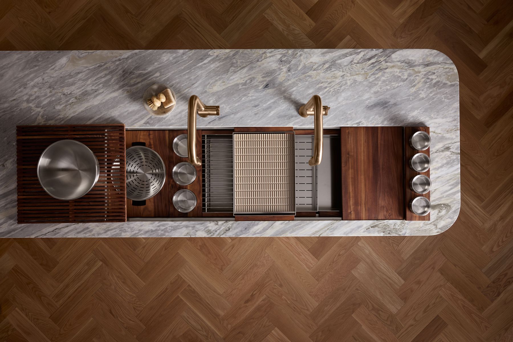 View of products in room from above