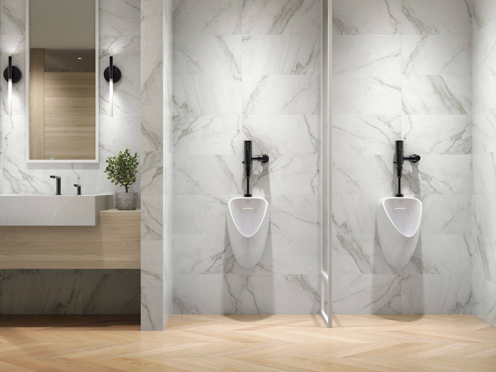 Up to 2 walls & multiple product categories visible