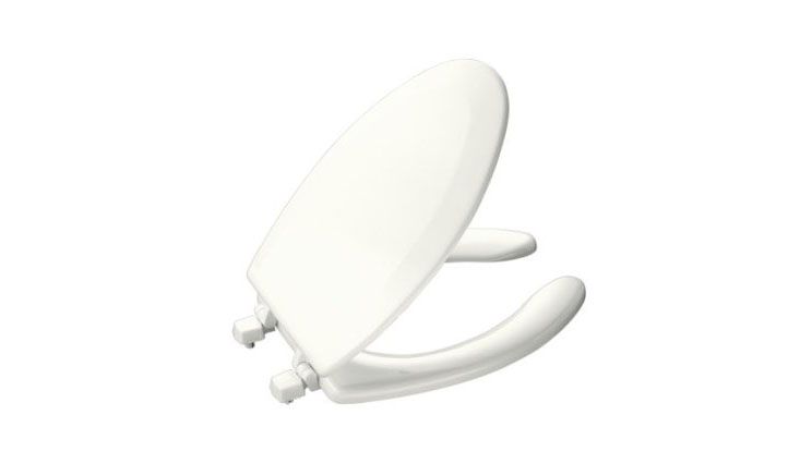Triko Elongated Molded Toilet Seat with Open Front, Cover and