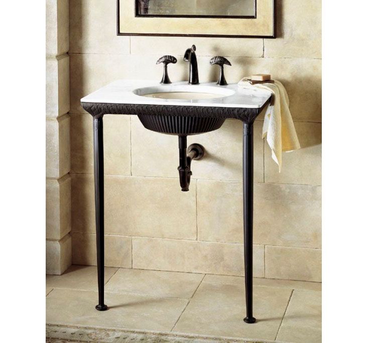 Lotus Pool Iron Console Table | K-6898-P | KOHLER