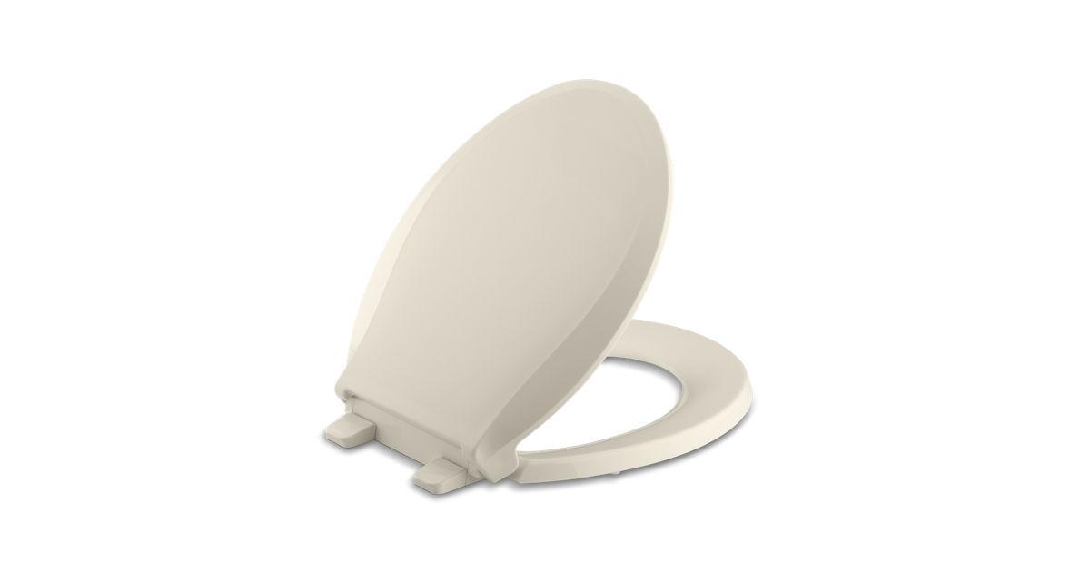 Kohler Cachet Biscuit Plastic Elongated Slow Close Toilet Seat Velcromag