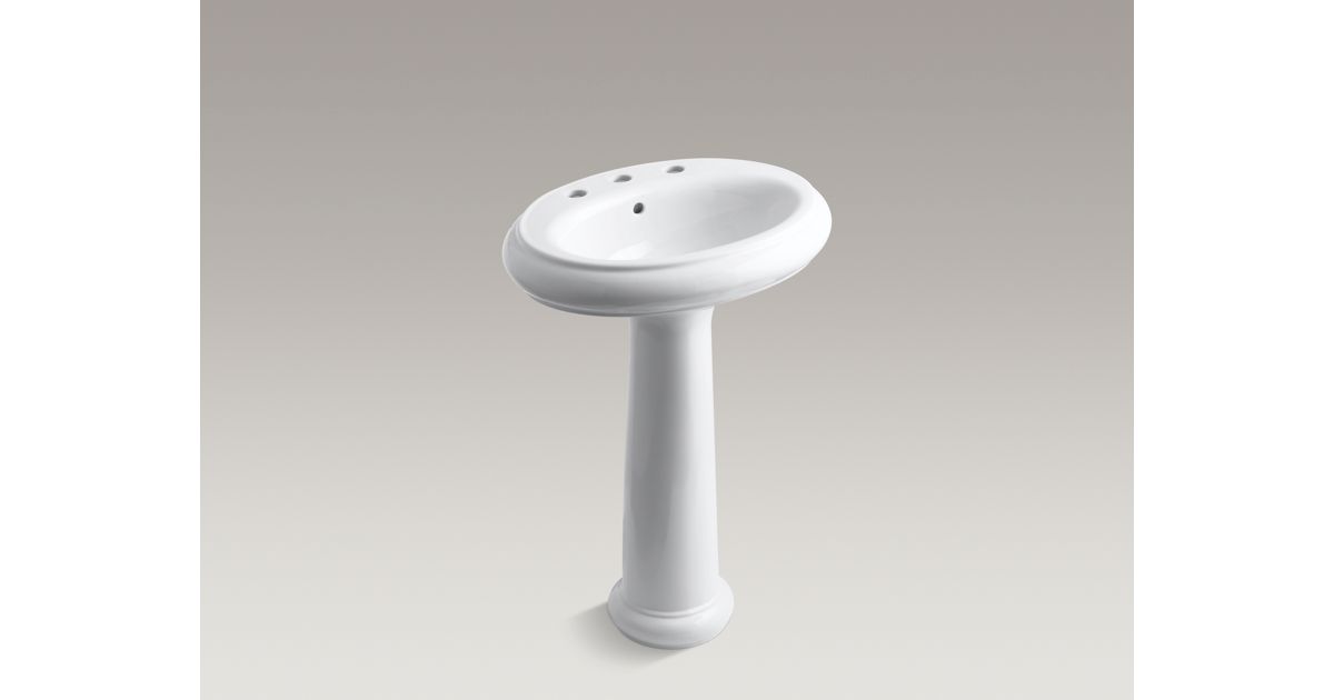 K20138 Revival Traditional Pedestal Sink with 8Inch Centers KOHLER