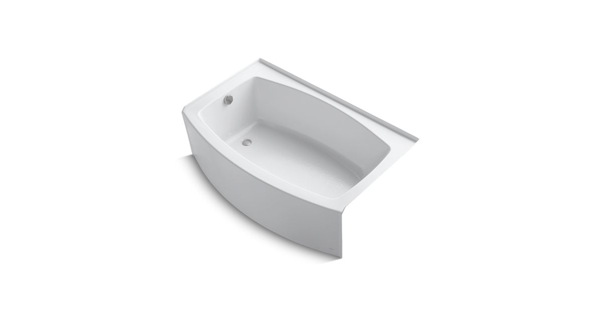 K 1100 La Expanse 5 Foot Three Wall Alcove Bath With Left Drain Kohler