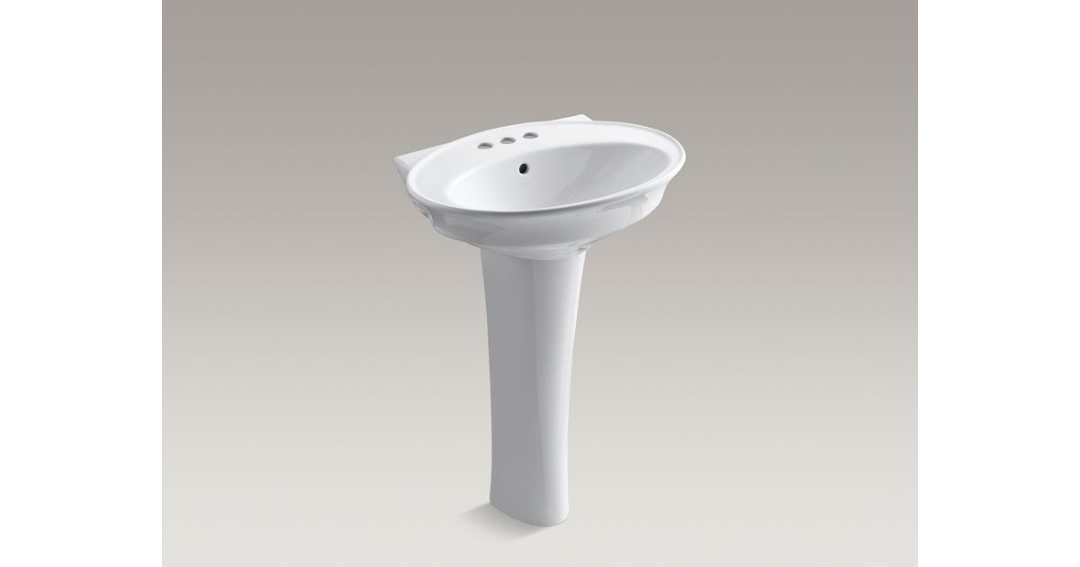 Kohler Serif Pedestal Sink With 4 Inch Centers Kohler 4257