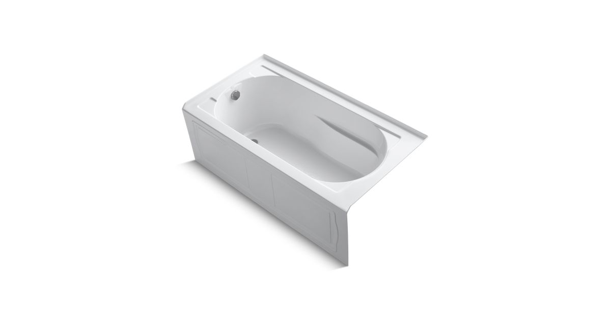 K 1184 La Devonshire 5 Foot Bath W Apron Flange And Left Drain Kohler