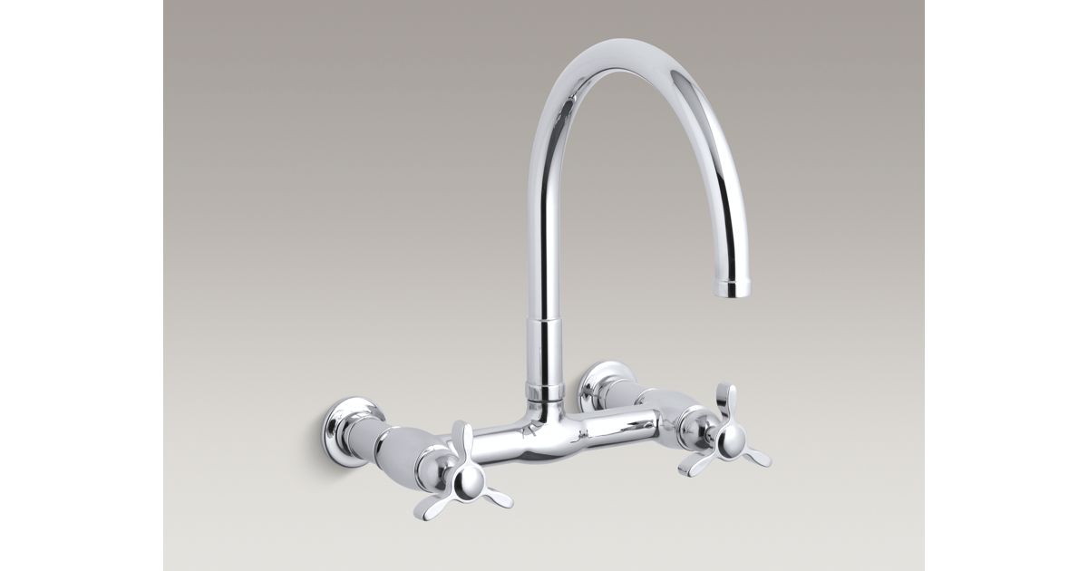 K61323 Parq WallMount Bridge Kitchen Sink Faucet KOHLER