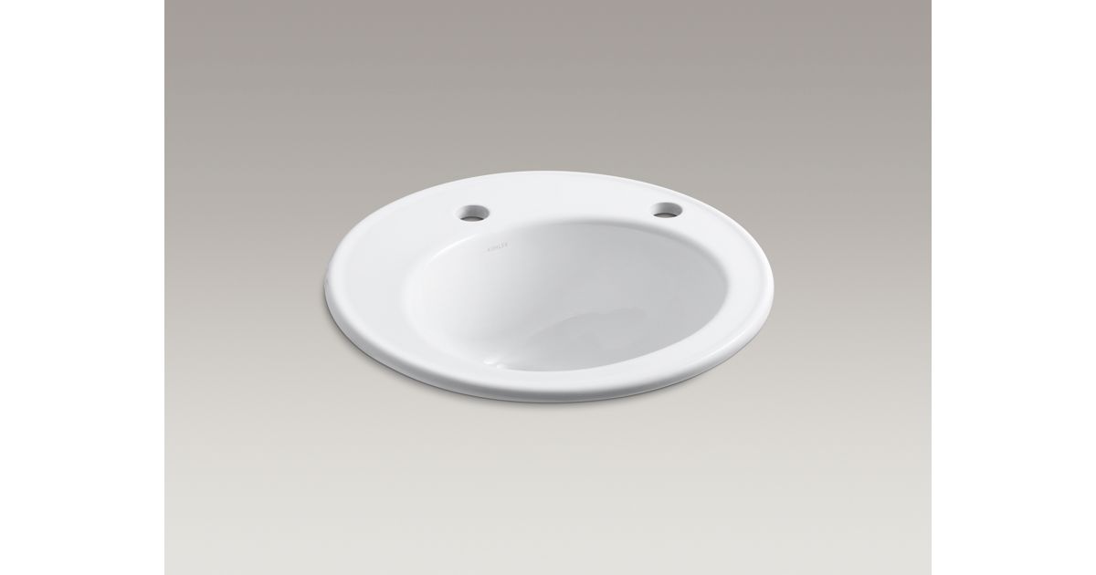 K22021R Brookline DropIn Sink with Single Hole and Overflow KOHLER