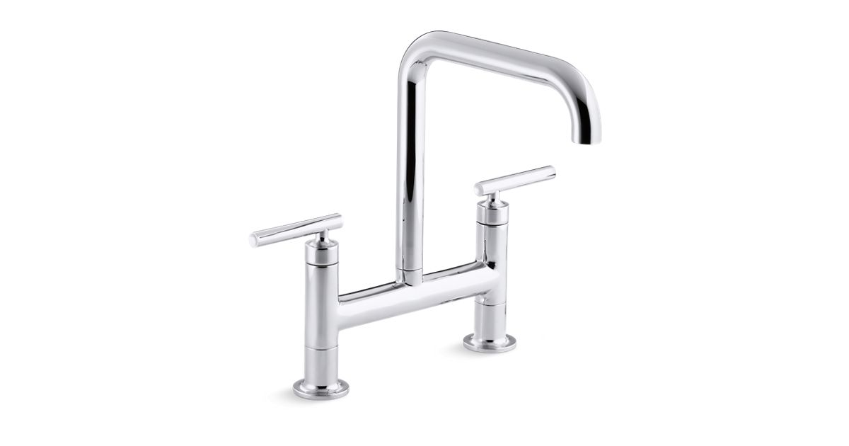 K 7547 4 Purist Deck Mount Bridge Faucet Kohler