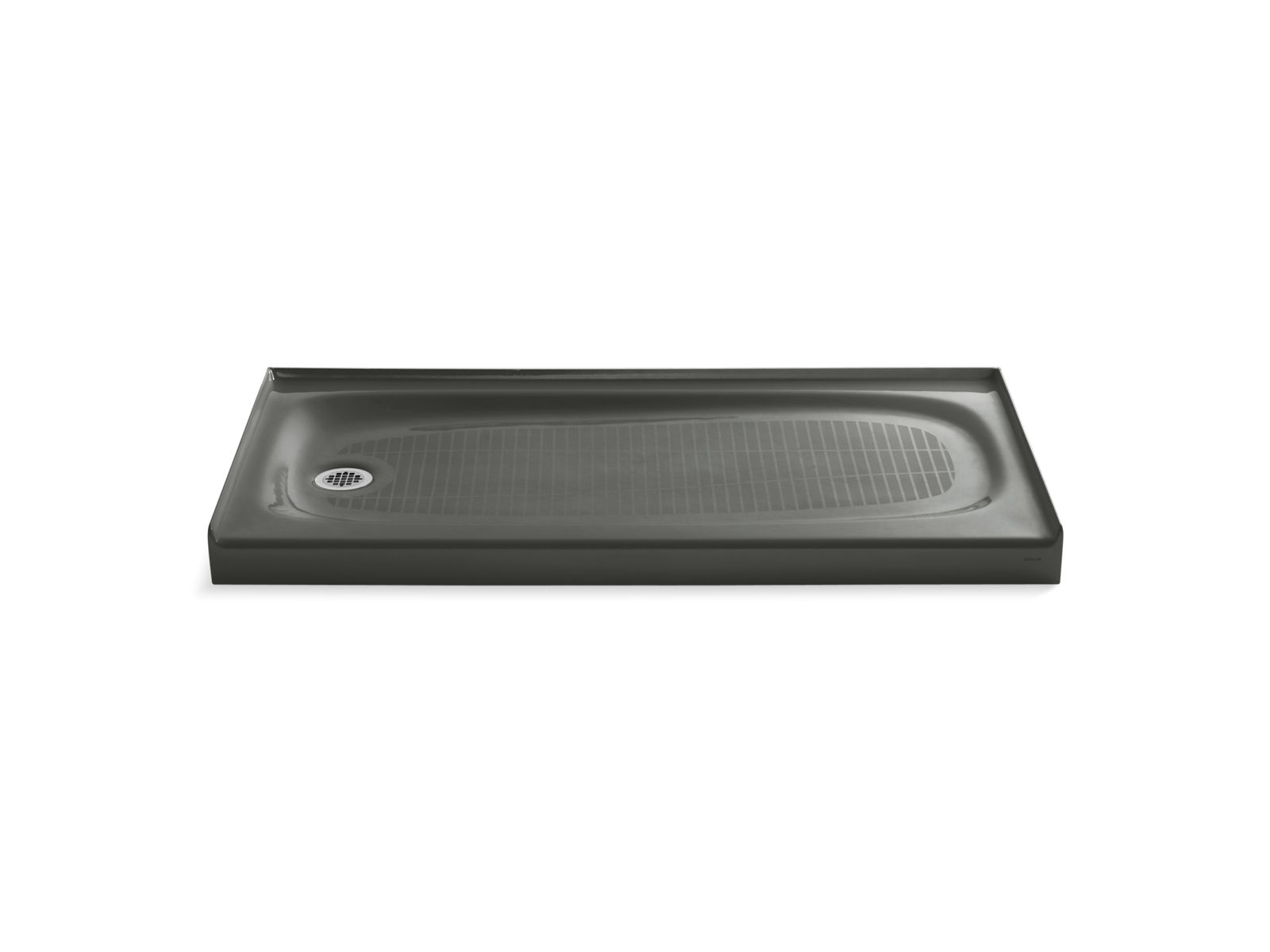 Salient 60" x 30" alcove shower base, left drain