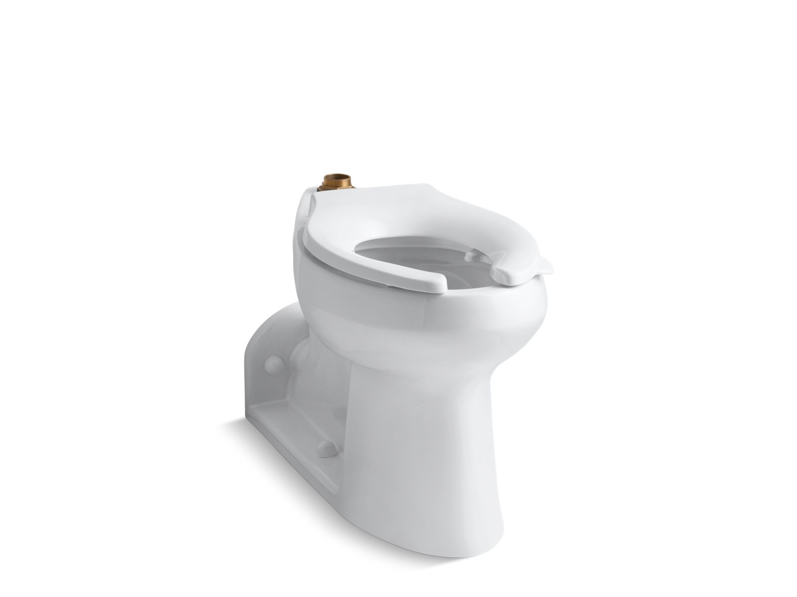 Kohler Co., Toilet Bowl, The Anglesey elongated HET flushometer bowl operates at either 1.28 or 1.6 gpf, depending on the