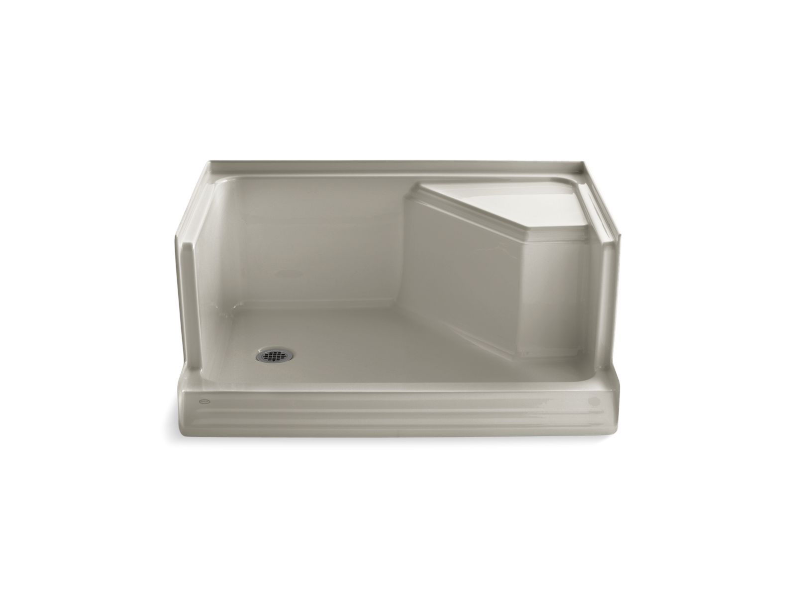 KOHLER | K-9486 | Memoirs Shower Base w/ Integral Seat, 48-Inch Alcove