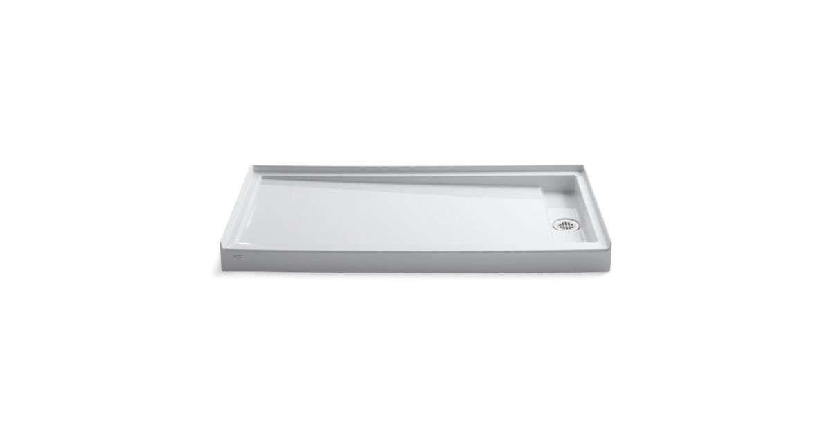 K9948 Groove Right Drain Shower Base, 60Inch Rectangular KOHLER