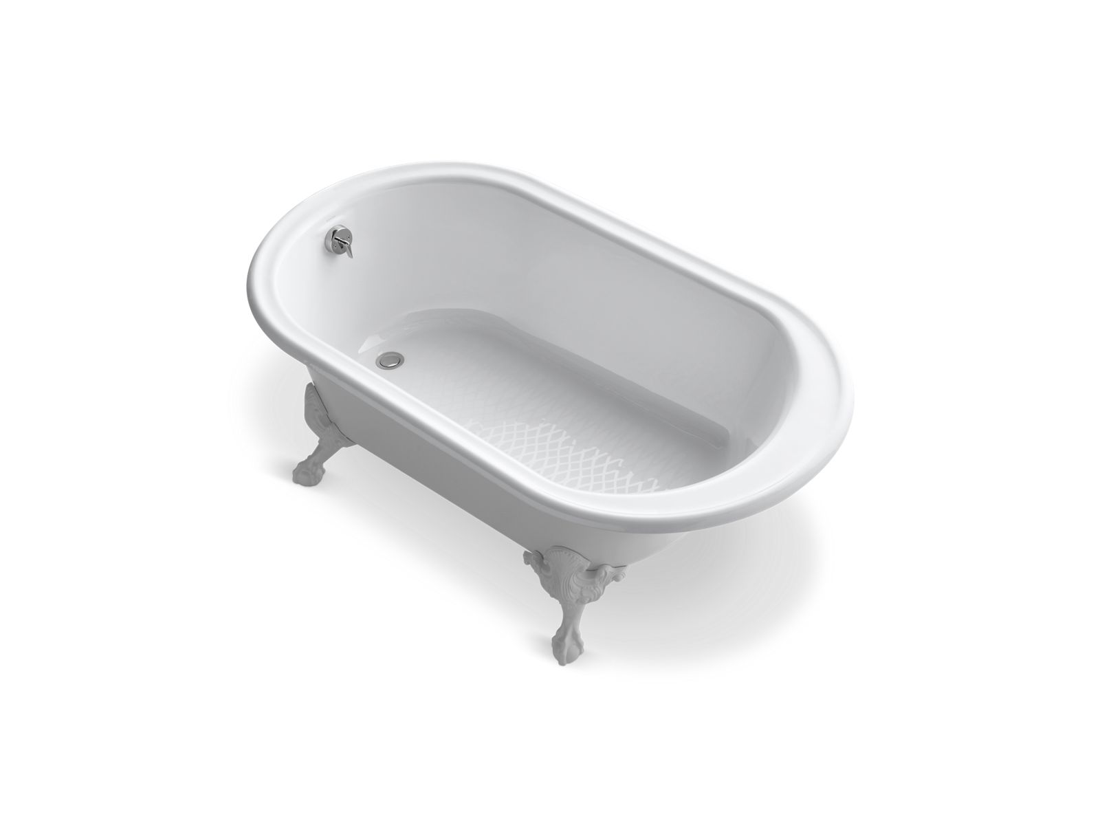 Kohler Co., Bath, This freestanding cast iron bath features ornate ball-and-claw feet for an antique-inspired look, enhanced