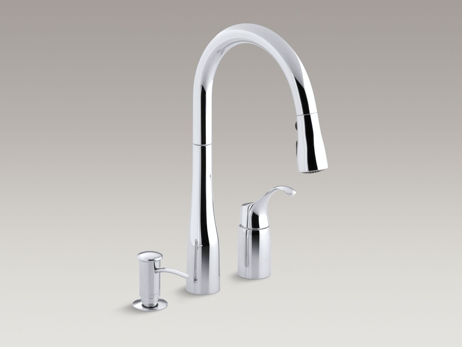 kitchen sink faucet with soap dispenser