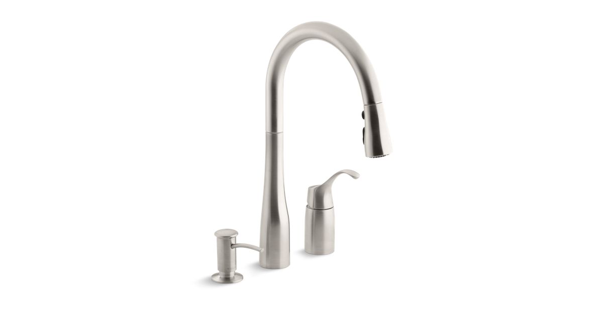 KR648 Simplice PullDown Kitchen Sink Faucet w/ Soap Dispenser KOHLER
