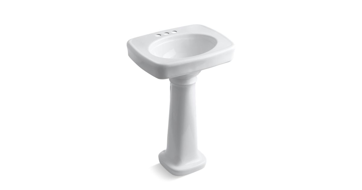 K 2338 4 Bancroft Pedestal Sink With 4 Inch Centers Kohler