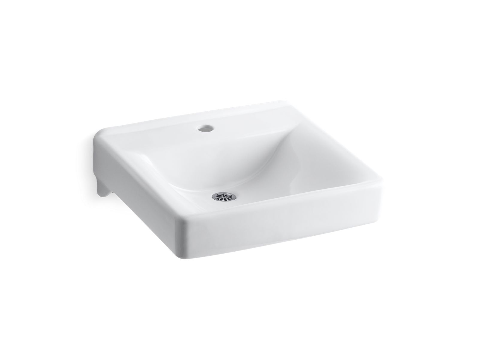 Kohler Co., Sinks, Crafted of premium materials that withstand high-volume usage, the Soho wall-mount lavatory brings style