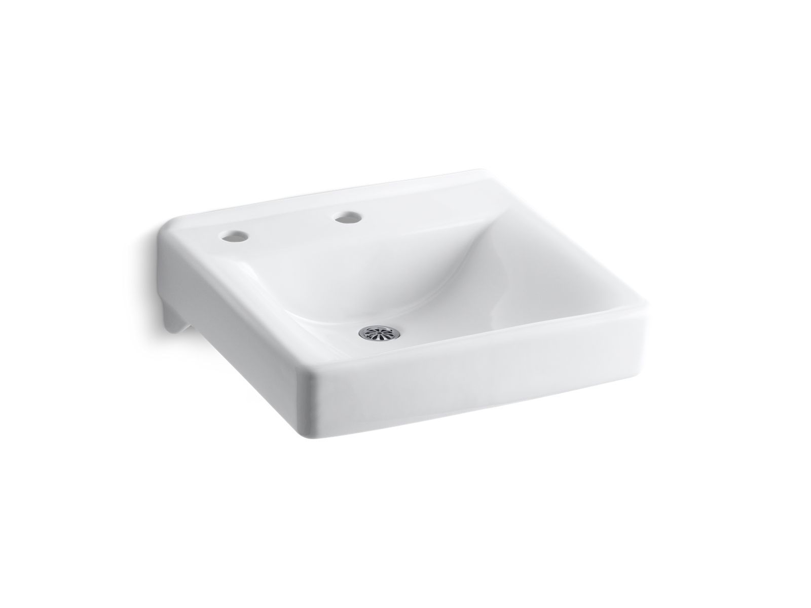 Kohler Co., Sinks, Crafted of premium materials that withstand high-volume usage, the Soho wall-mount lavatory brings style