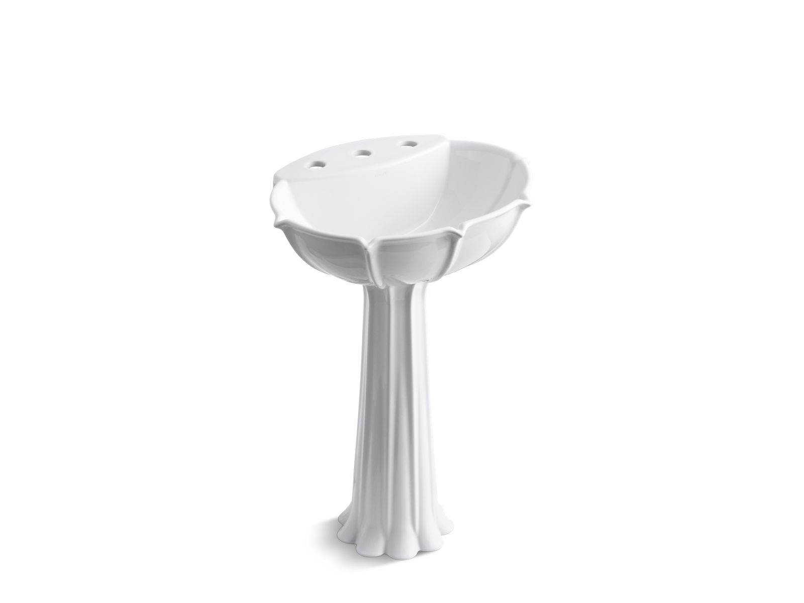 KOHLER Anatole Vitreous China Pedestal in Almond KOHLER Anatole Vitreous China Pedestal in Almond