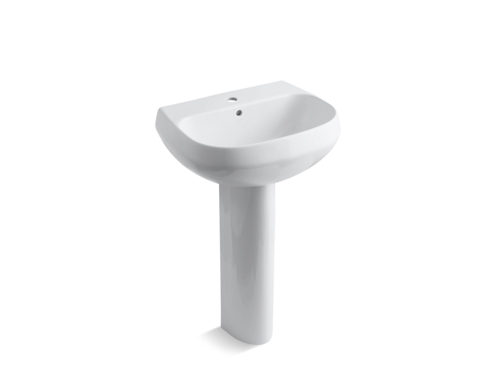 K229310 Wellworth™ Pedestal bathroom sink with single faucet hole