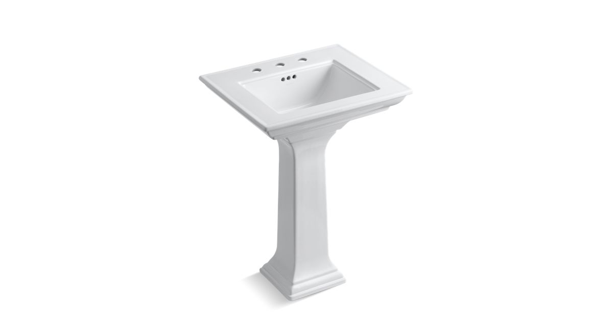 K 2344 8 Memoirs Pedestal Sink With Stately Design Inch Centers Kohler - Bathroom Pedestal Sink Measurements