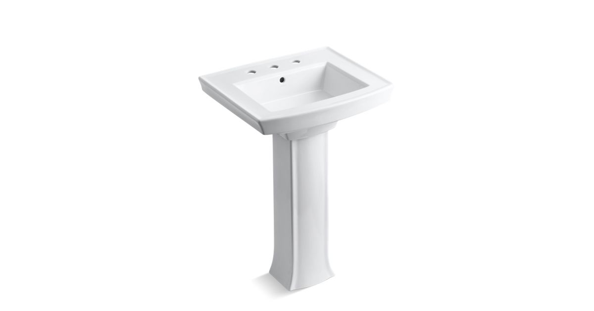 kohler archer pedestal bathroom sink 2359-8