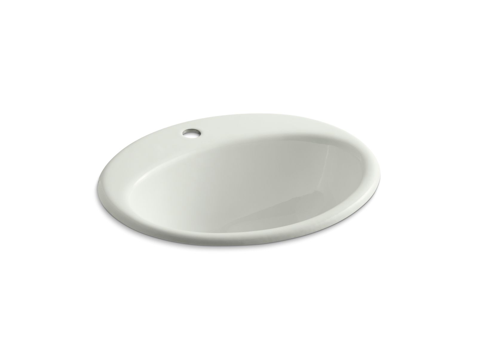 Kohler K-2905-8-0 Farmington Self-Rimming Lavatory Sink – White Cast Iron, 8-Inch Faucet Centers