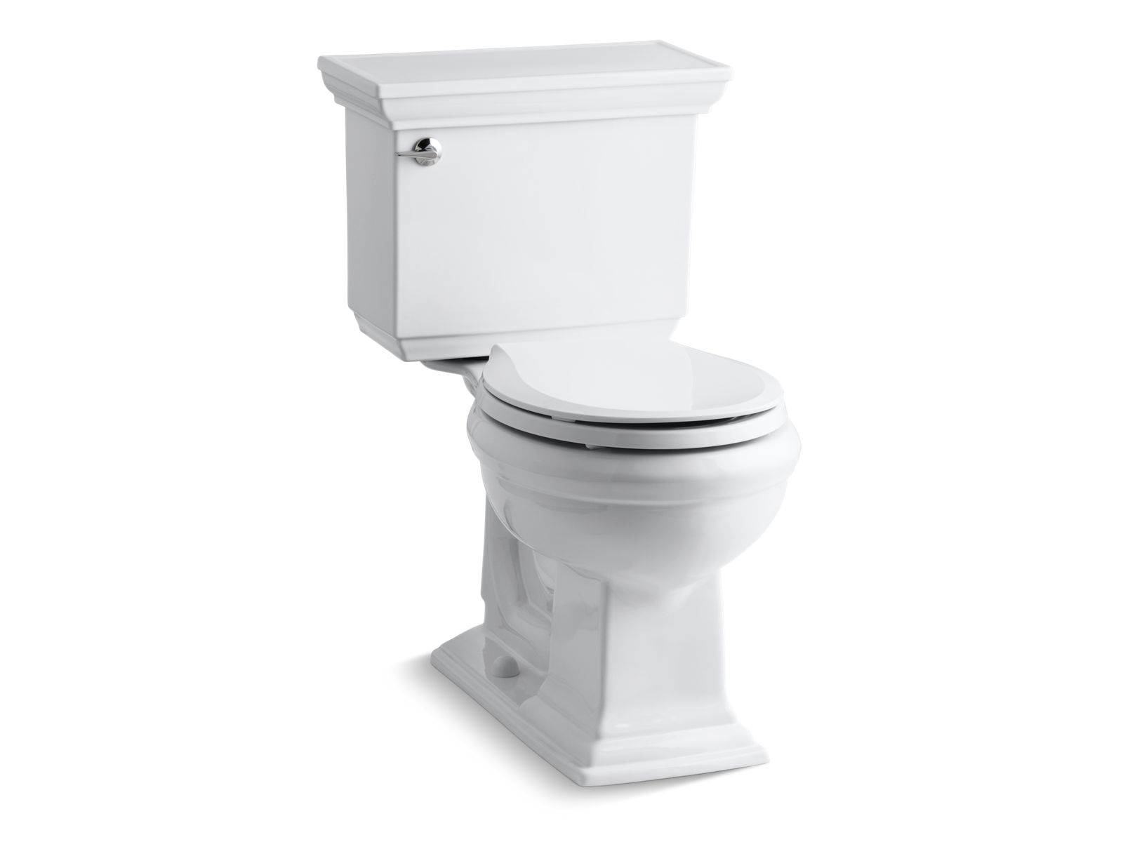 Kohler Co., Toilet, Featuring the elegant architectural look of the Memoirs collection with Stately design, this two-piece