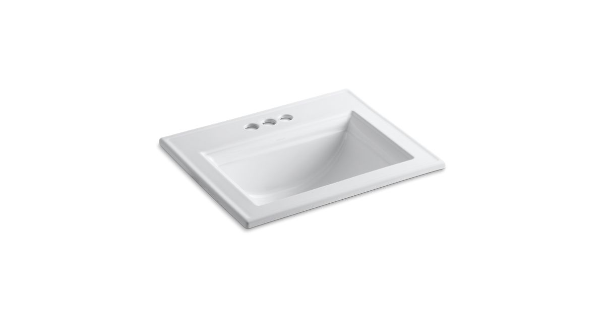 K 2337 4 Memoirs Drop In Sink With Stately Design 4 Inch Centers Kohler