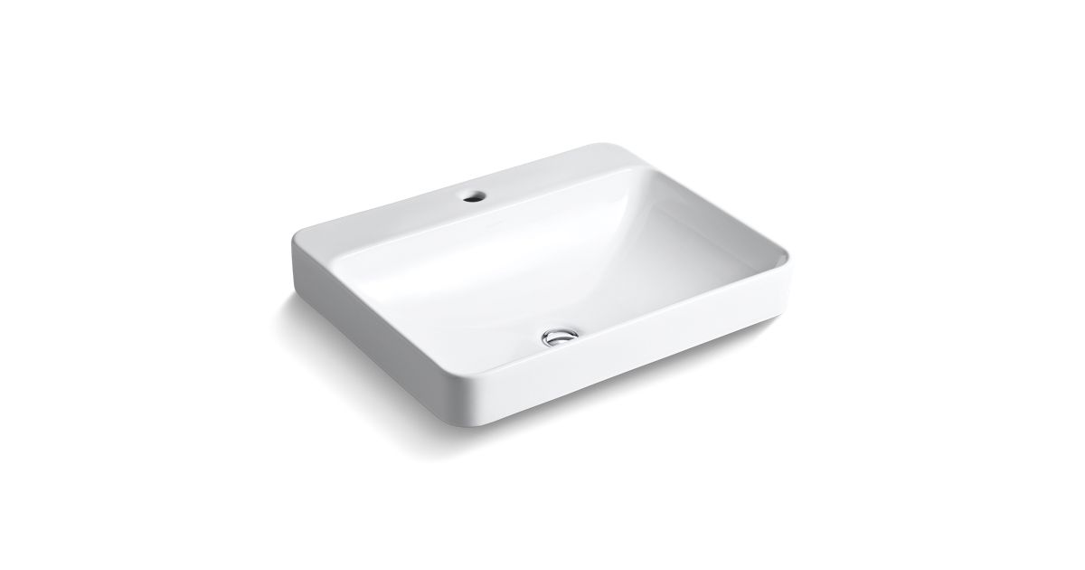 K 2660 1 Vox Rectangle Vessel Sink With Single Faucet Hole Kohler