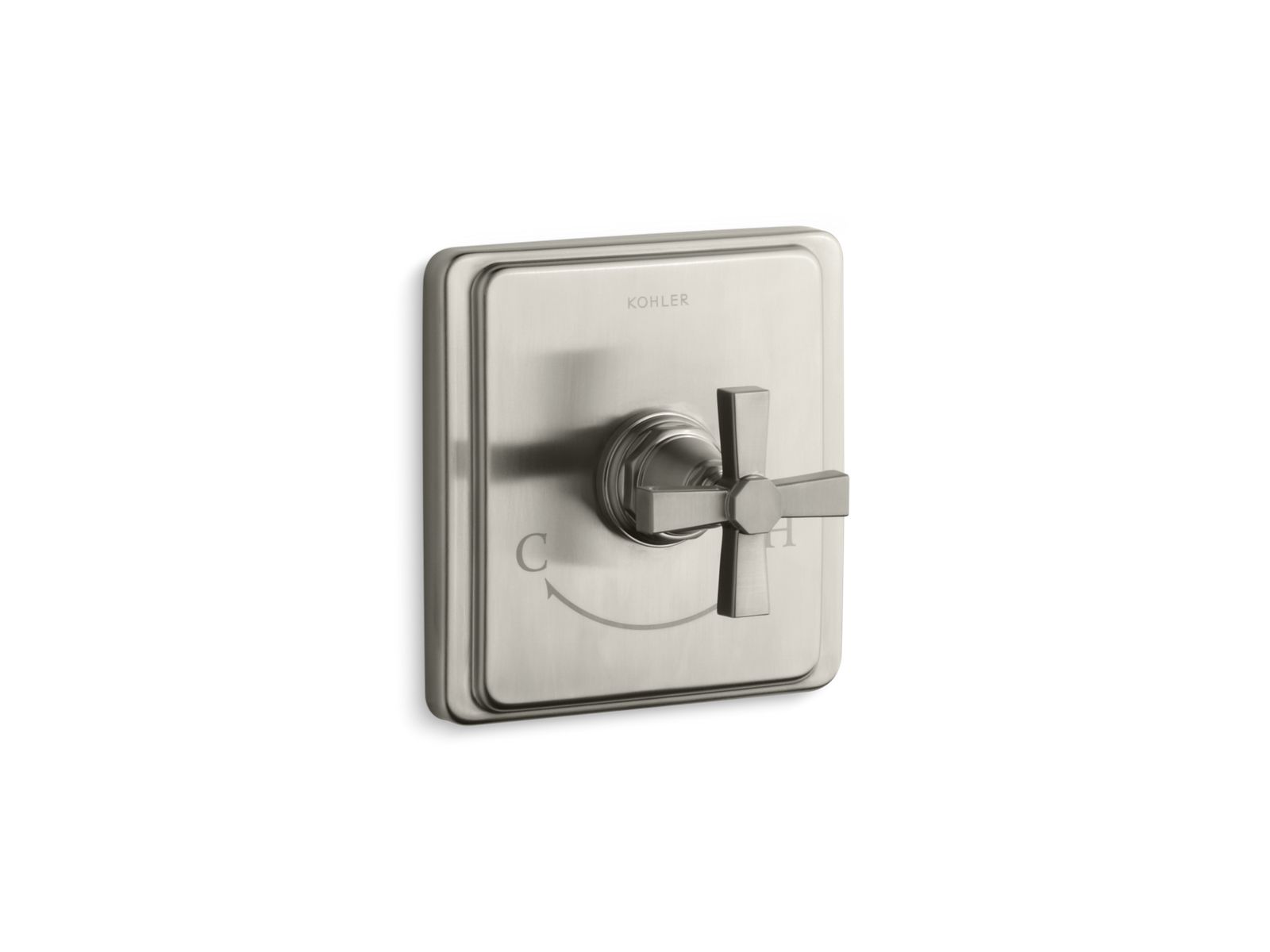 Pinstripe Pure MasterShower temperature control valve trim with Lever handle