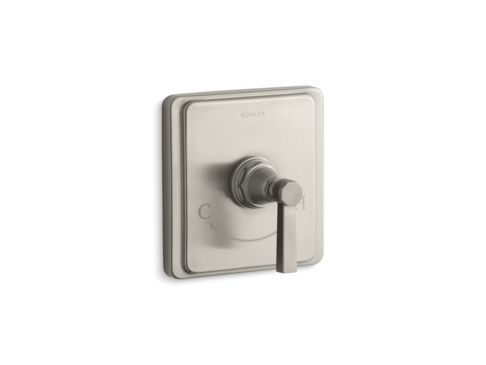 Pinstripe MasterShower temperature control valve trim with Lever handle