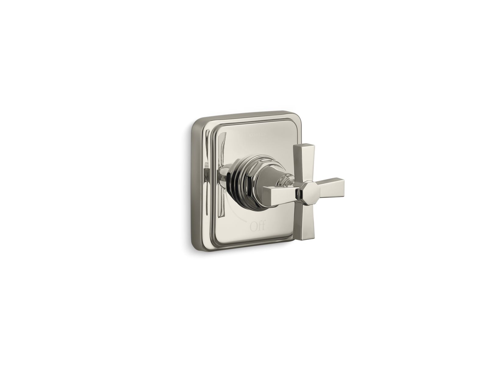 Pinstripe Pure MasterShower volume control valve trim with cross handle